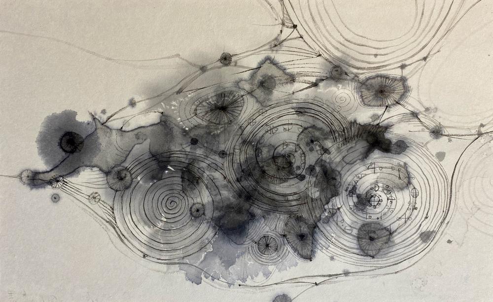 Spirals to Merged Memories #4, 2023, Fumiyo Yoshikawa
