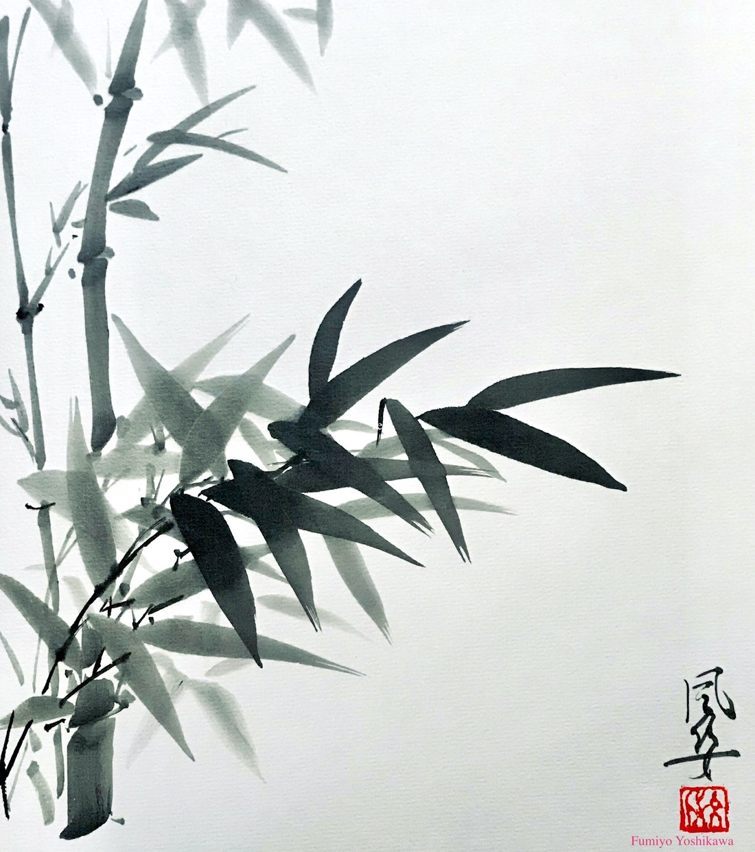 ©Yoshikawa_Fumiyo Bamboo, 2024, sumi ink on paper