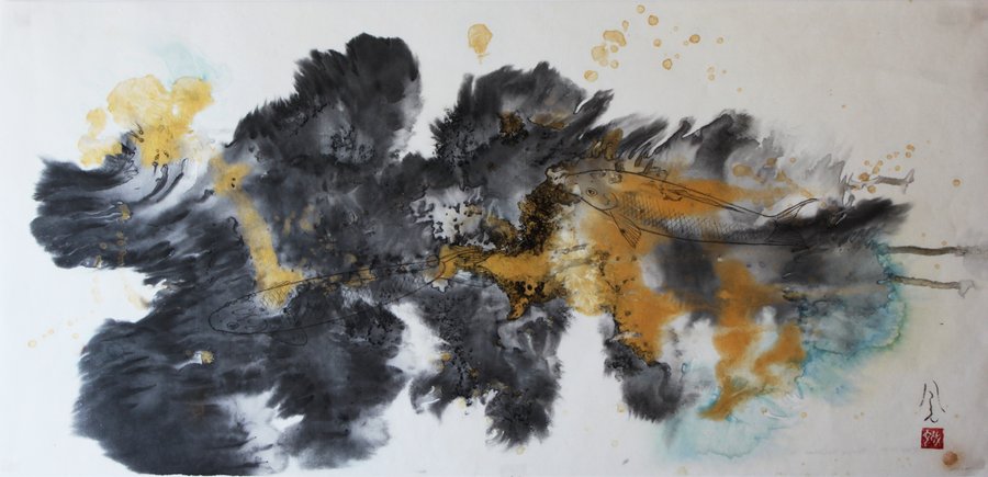 Fish in Stream, 2012, Fumiyo Yoshikawa